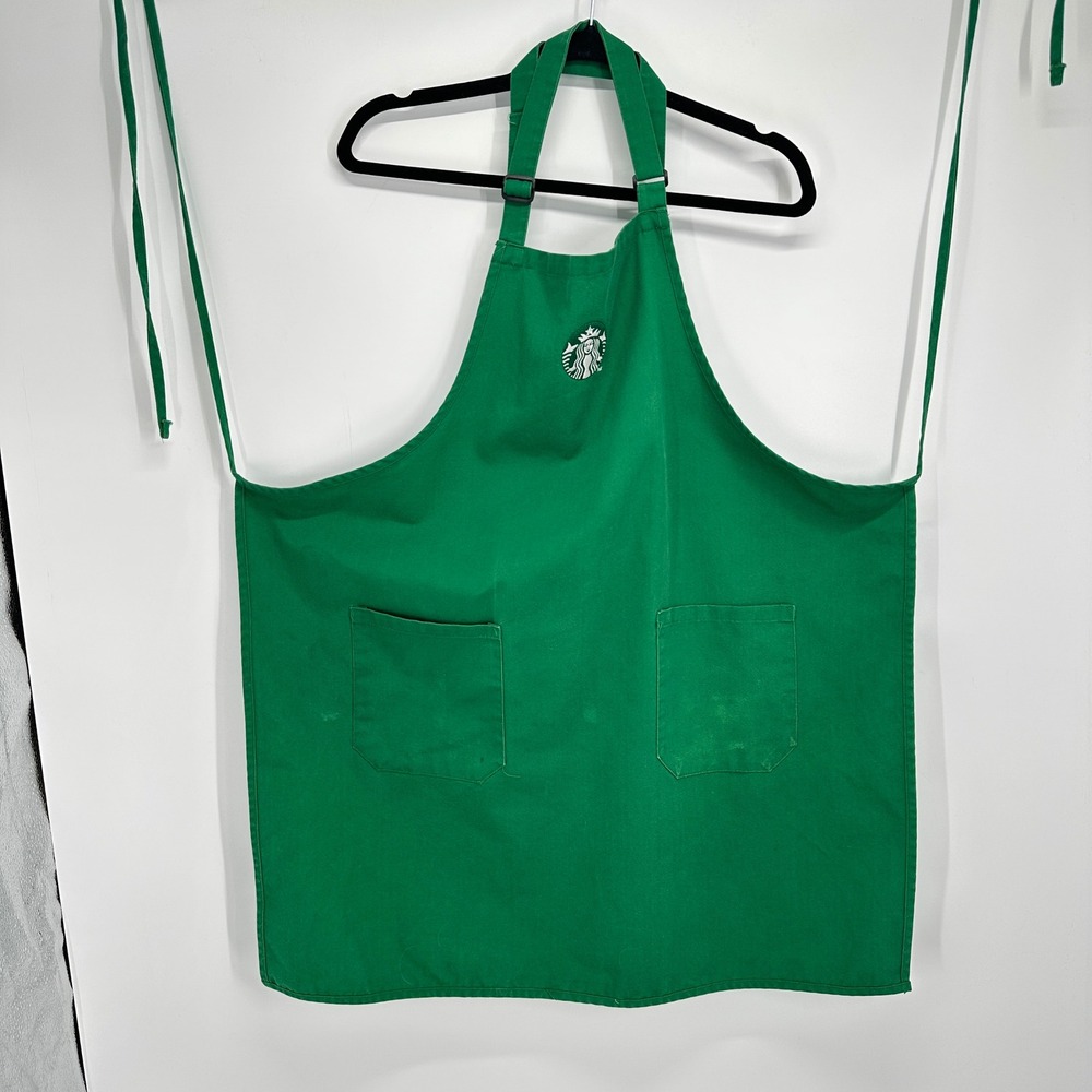Starbucks Barista Apron‎ Green Official Employee Uniform Siren Logo One Size OS